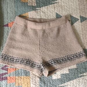 Wild Fable Beige Knit High Waist Shorts